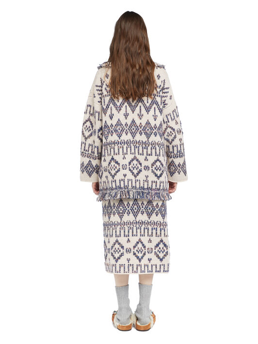 Alanui Grunge Beat Cardigan Chalk-Denim LWHB064E25KNI005 Alanui Grunge Beat Cardigan Chalk-Denim LWHB064E25KNI005
