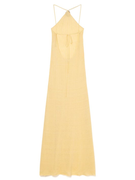 Alanui Mermaid Inside Halter Neck Dress Sunlight LWHI062R26KNI001