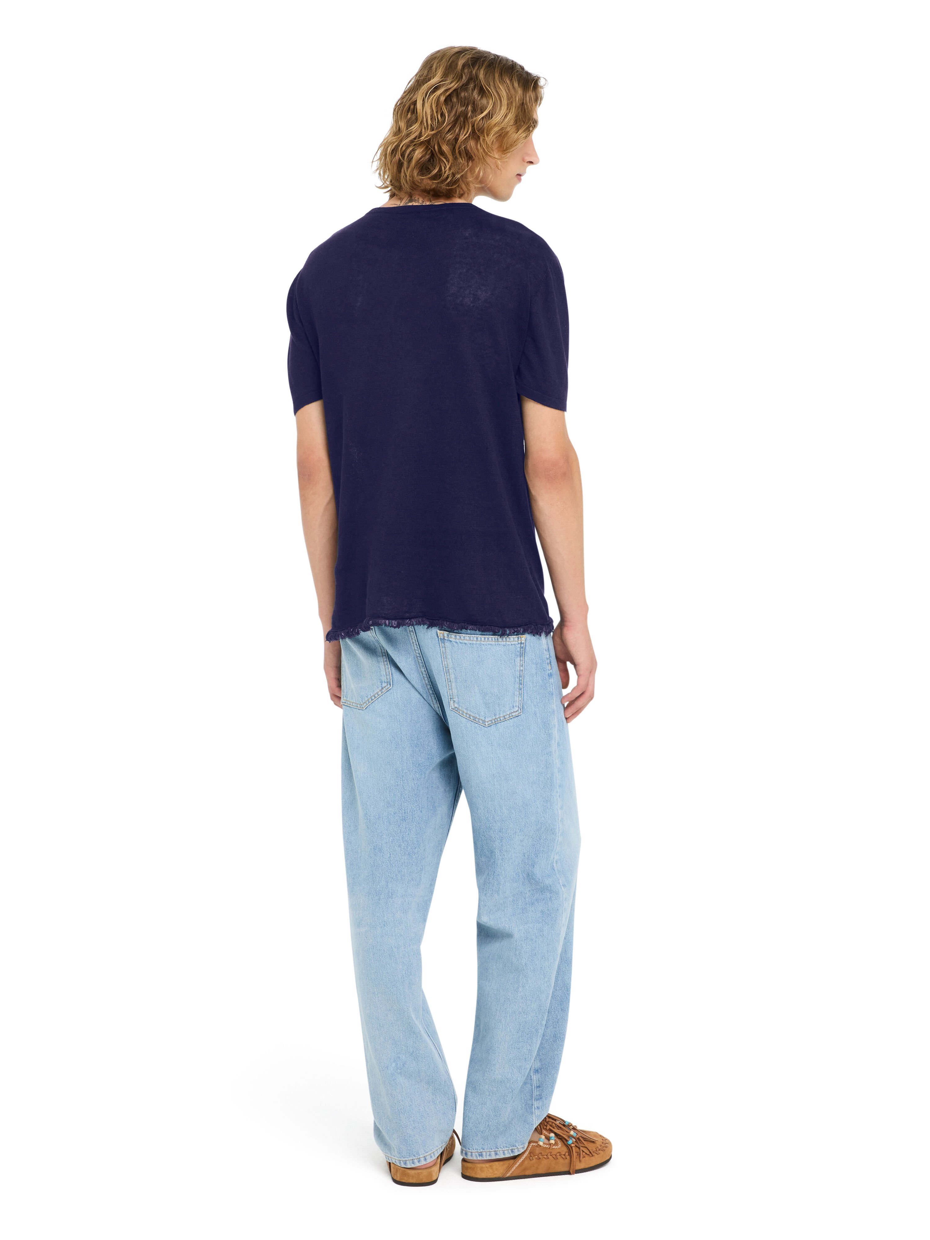 Alanui T-Shirt Indigo LMHW002R26KNI001 Alanui T-Shirt Indigo LMHW002R26KNI001