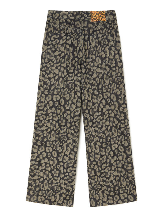 Alanui Seattle Jungle Wide Leg Denim Pants Ardesia-Dark Dust LWYB003E25DEN001