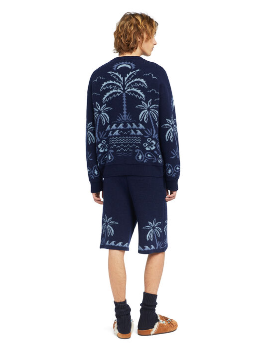 Alanui Glimpse Of Eden Sweater Midnight-Denim LMHE033E25KNI001