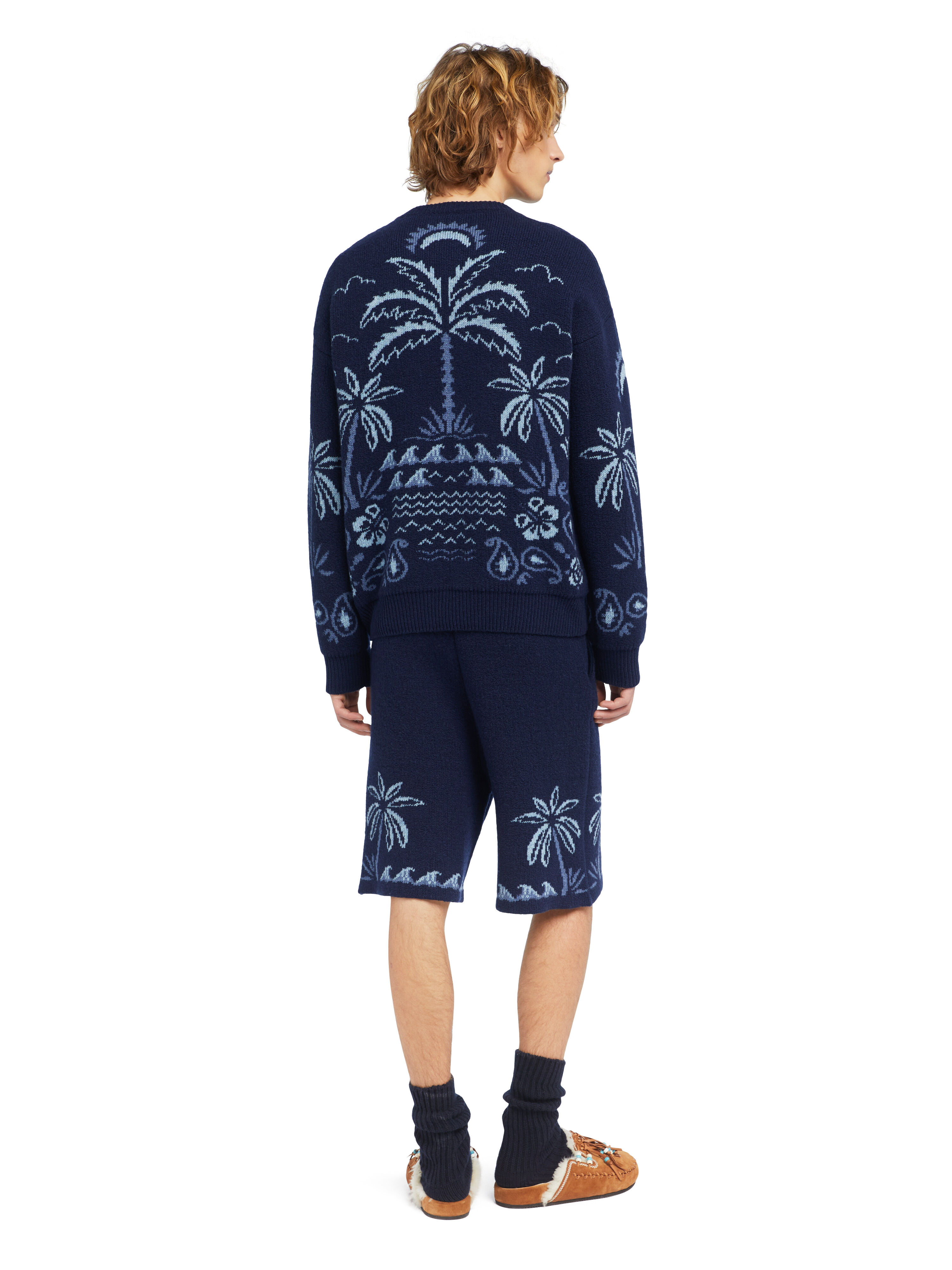 Alanui Glimpse Of Eden Sweater Midnight-Denim LMHE033E25KNI001