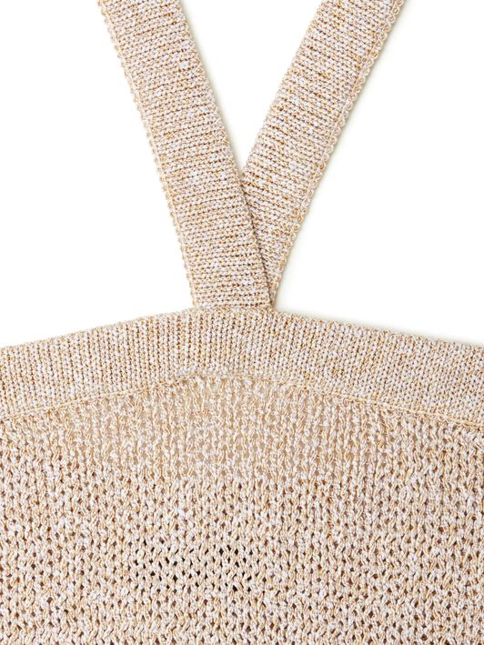 Alanui Shady Beach Top Almond LWHT00AR25KNI002