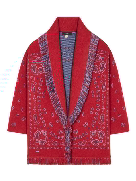 Alanui Bandana Jacquard Cardigan Ruby-Multicolor LWHB064E25KNI001 Alanui Bandana Jacquard Cardigan Ruby-Multicolor LWHB064E25KNI001