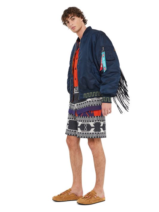 Alanui Alpha Industries X Alanui Bomber Replica Blue LMEH001R25FAB001