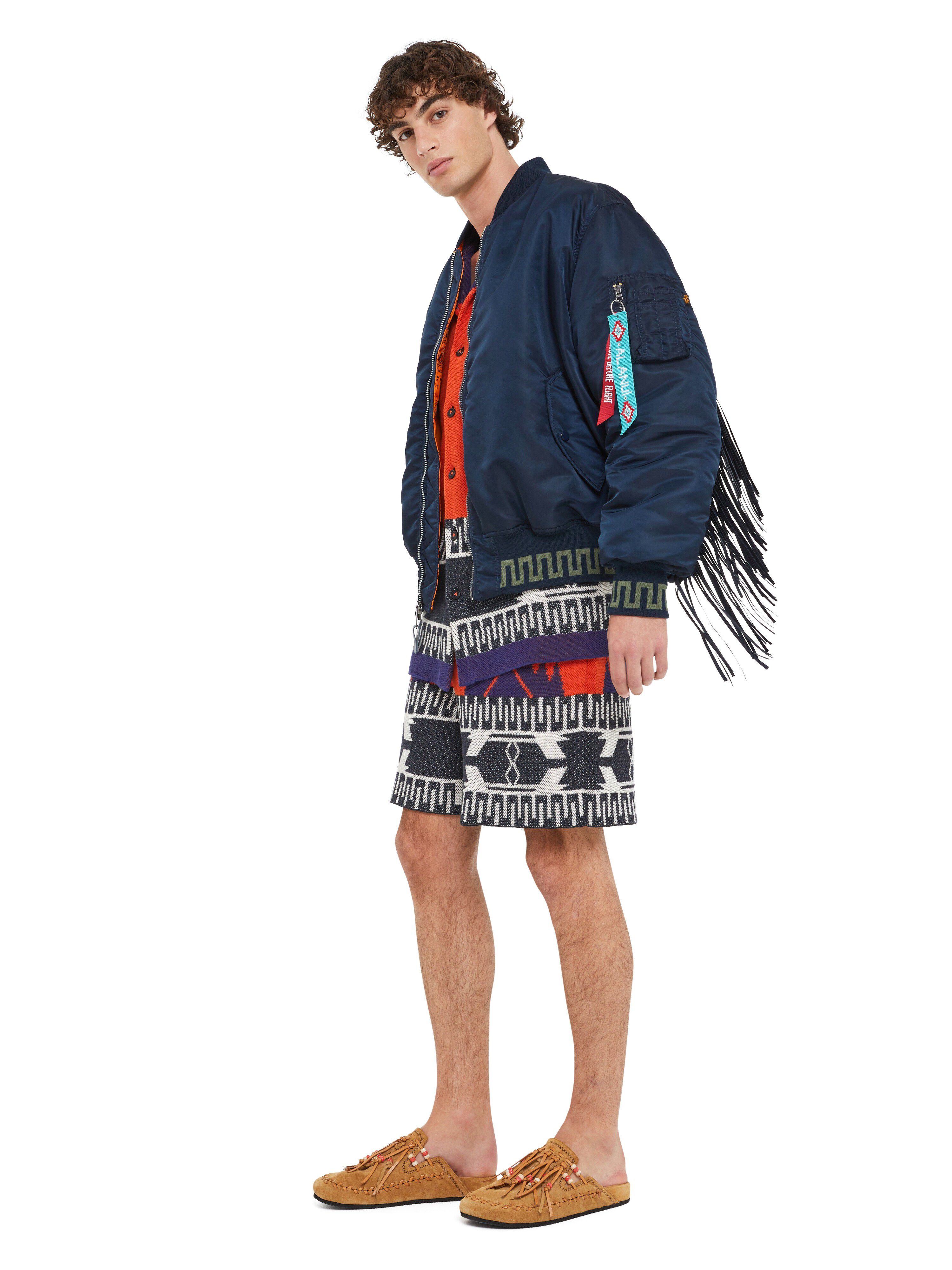 Alanui Alpha Industries X Alanui Bomber Replica Blue LMEH001R25FAB001