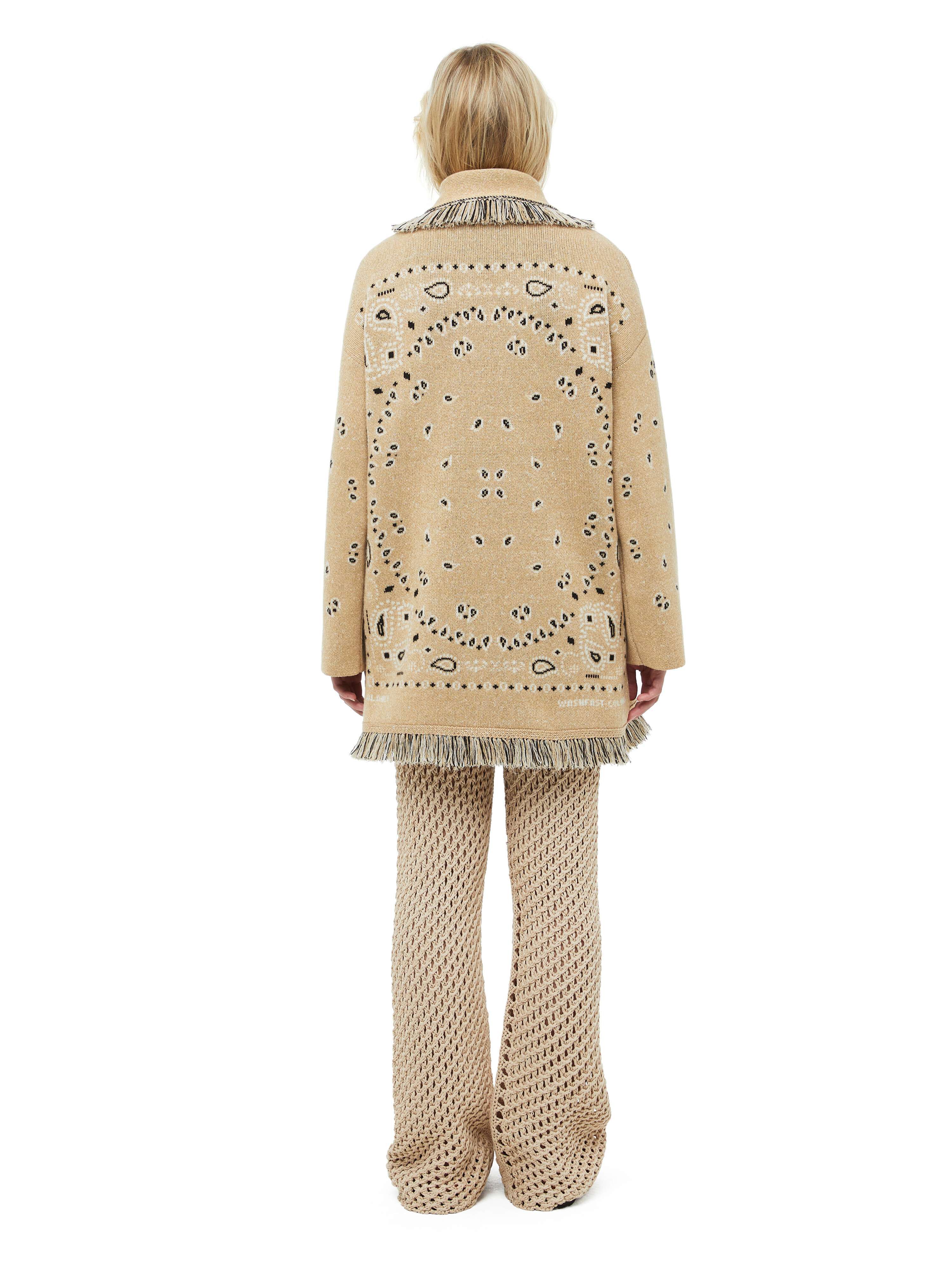 Alanui Bandana Jacquard Cardigan Honeycomb-Multicolor LWHB064S23KNI007