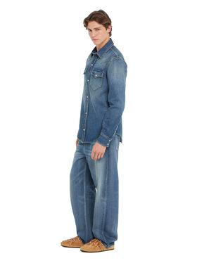 Alanui Medium Wash Denim Shirt Medium Wash Blue Denim LMYD007R26DEN003