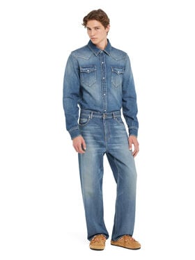 Alanui Medium Wash Denim Pants Medium Wash Blue Denim
