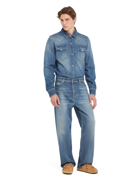 Alanui Medium Wash Denim Pants Medium Wash Blue Denim LMYA013R26DEN002