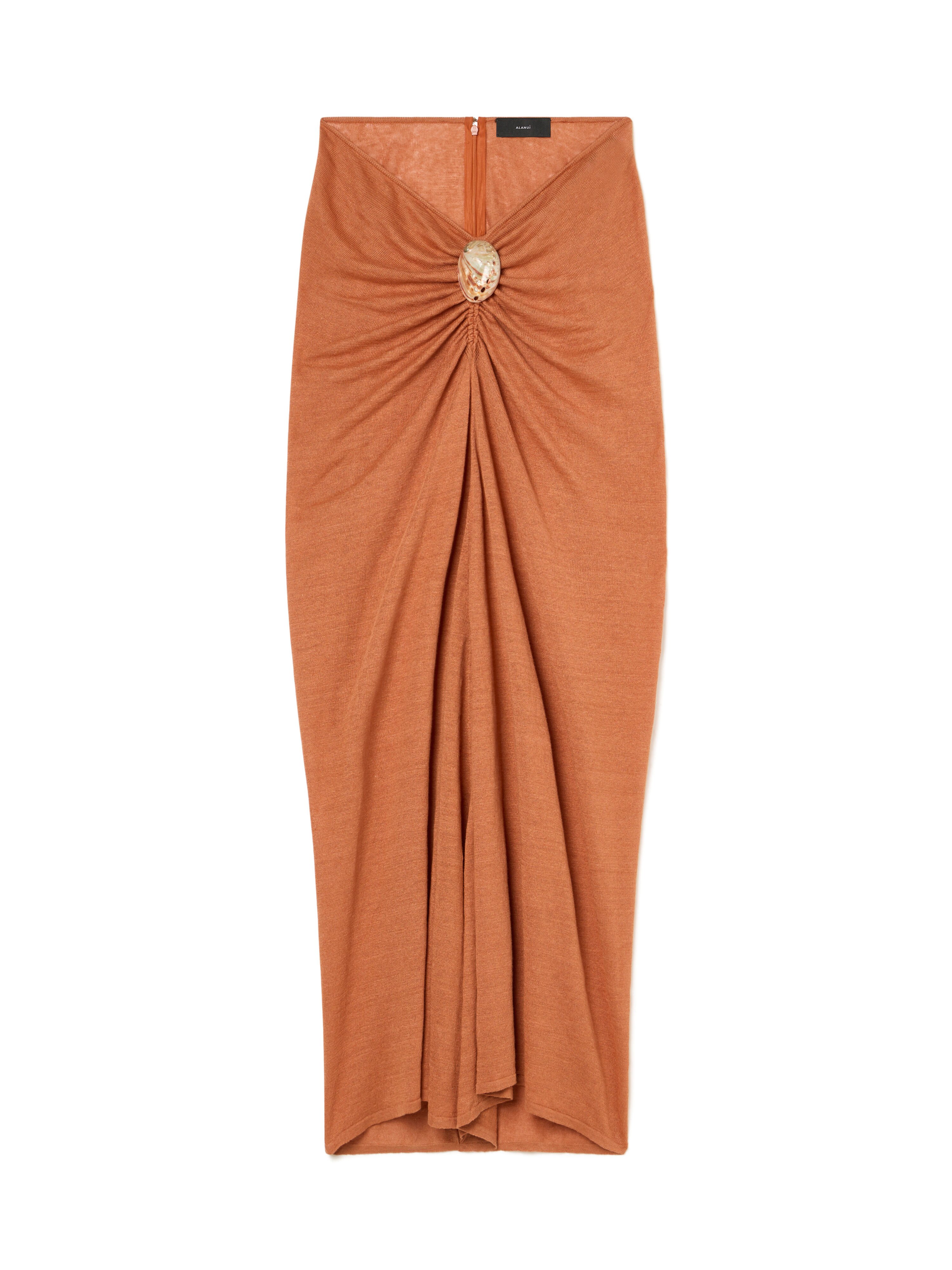 Alanui Mermaid Inside Skirt Red Earth LWHL032R26KNI001 Alanui Mermaid Inside Skirt Red Earth LWHL032R26KNI001