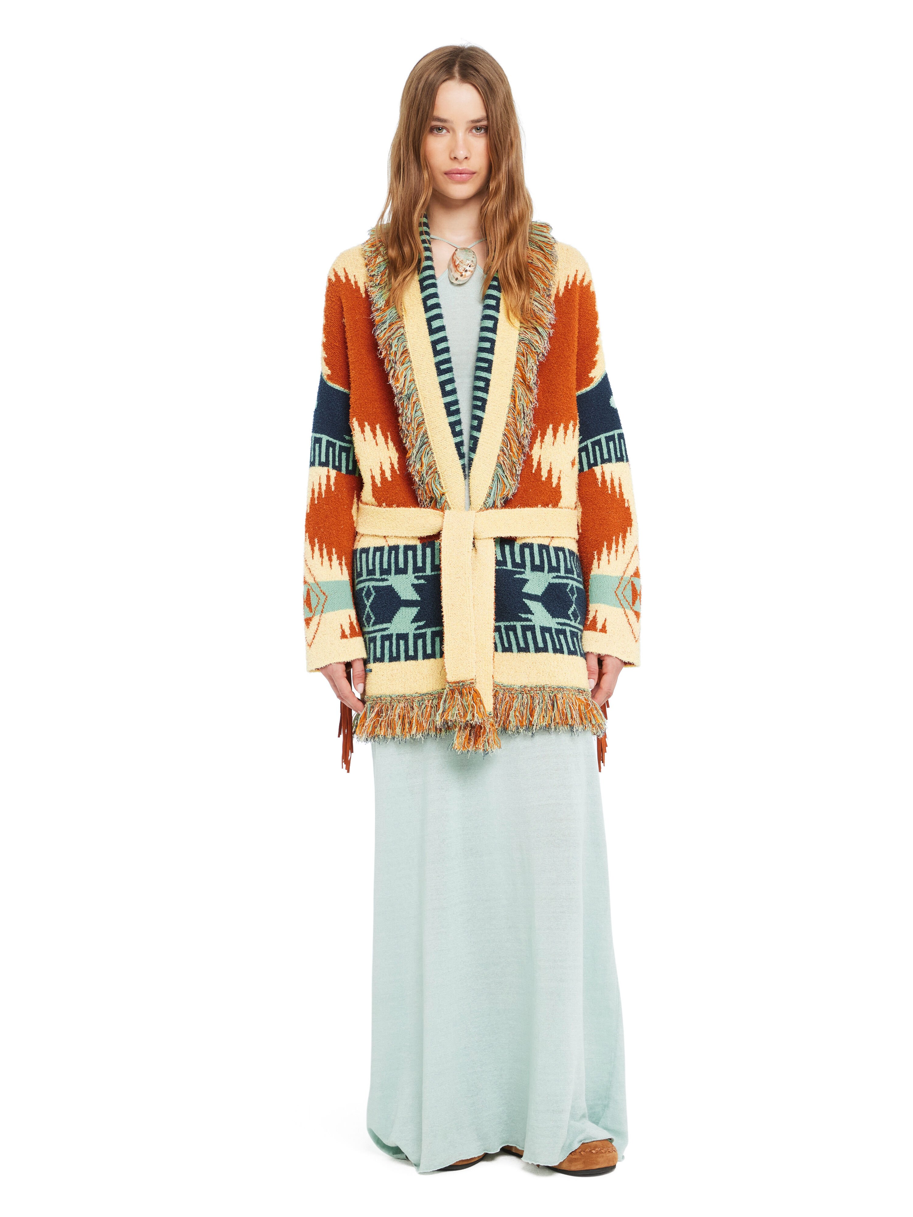 Alanui Golden Dusk Cardigan Sunrise-Sunlight LWHB064R26KNI005