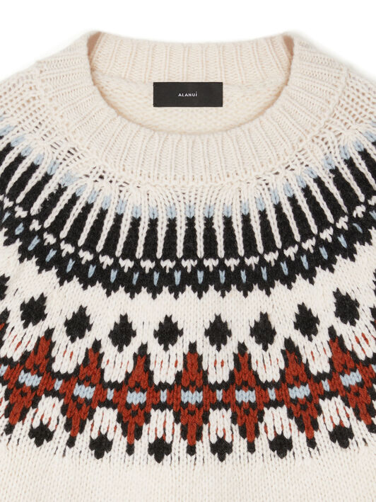 Alanui Sweet Winter Sweater Brick-Multicolor LWHE061E25KNI001