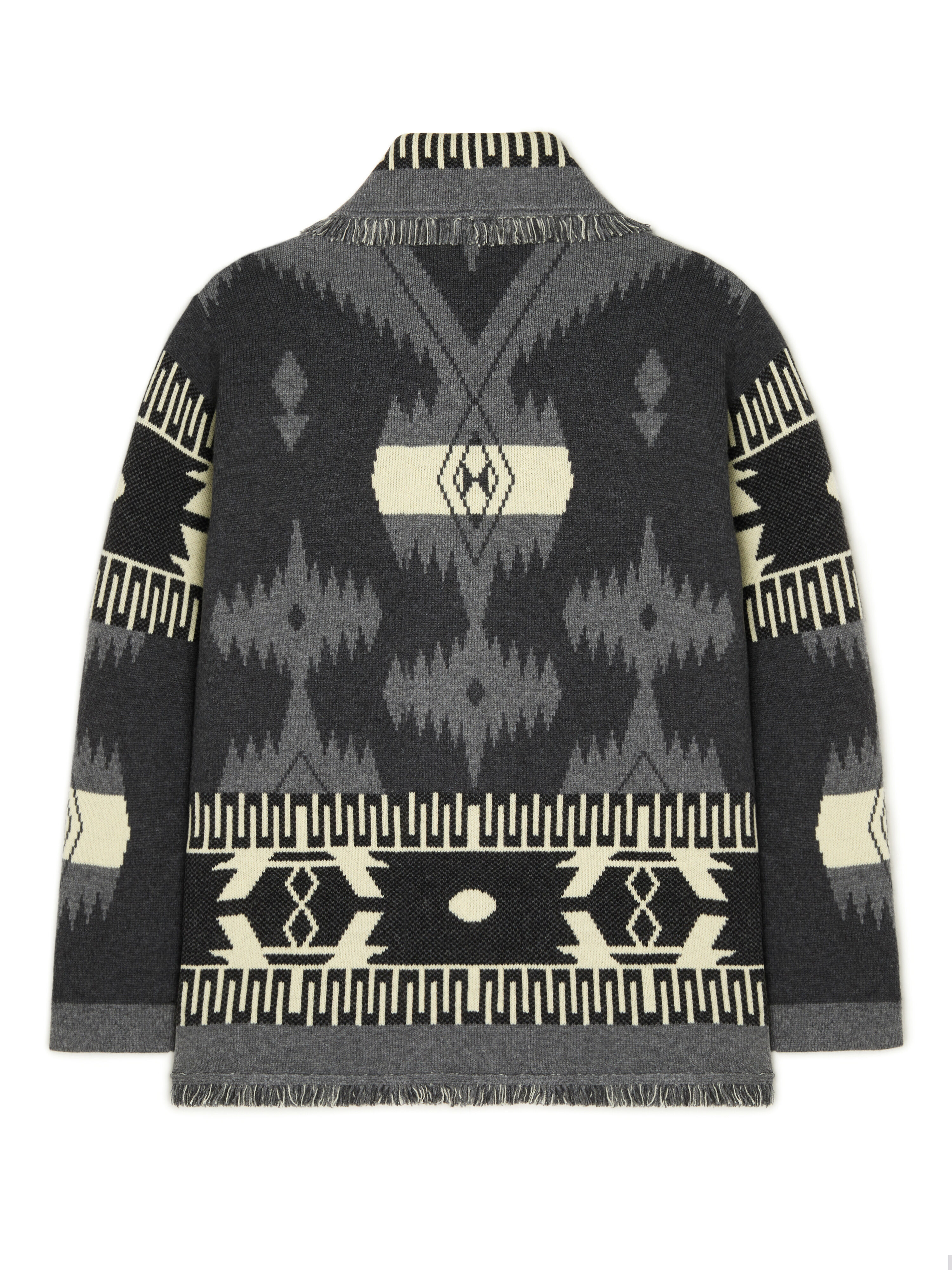 Alanui Icon Jacquard Cardigan Charcoal-Ardesia LMHB038E25KNI001