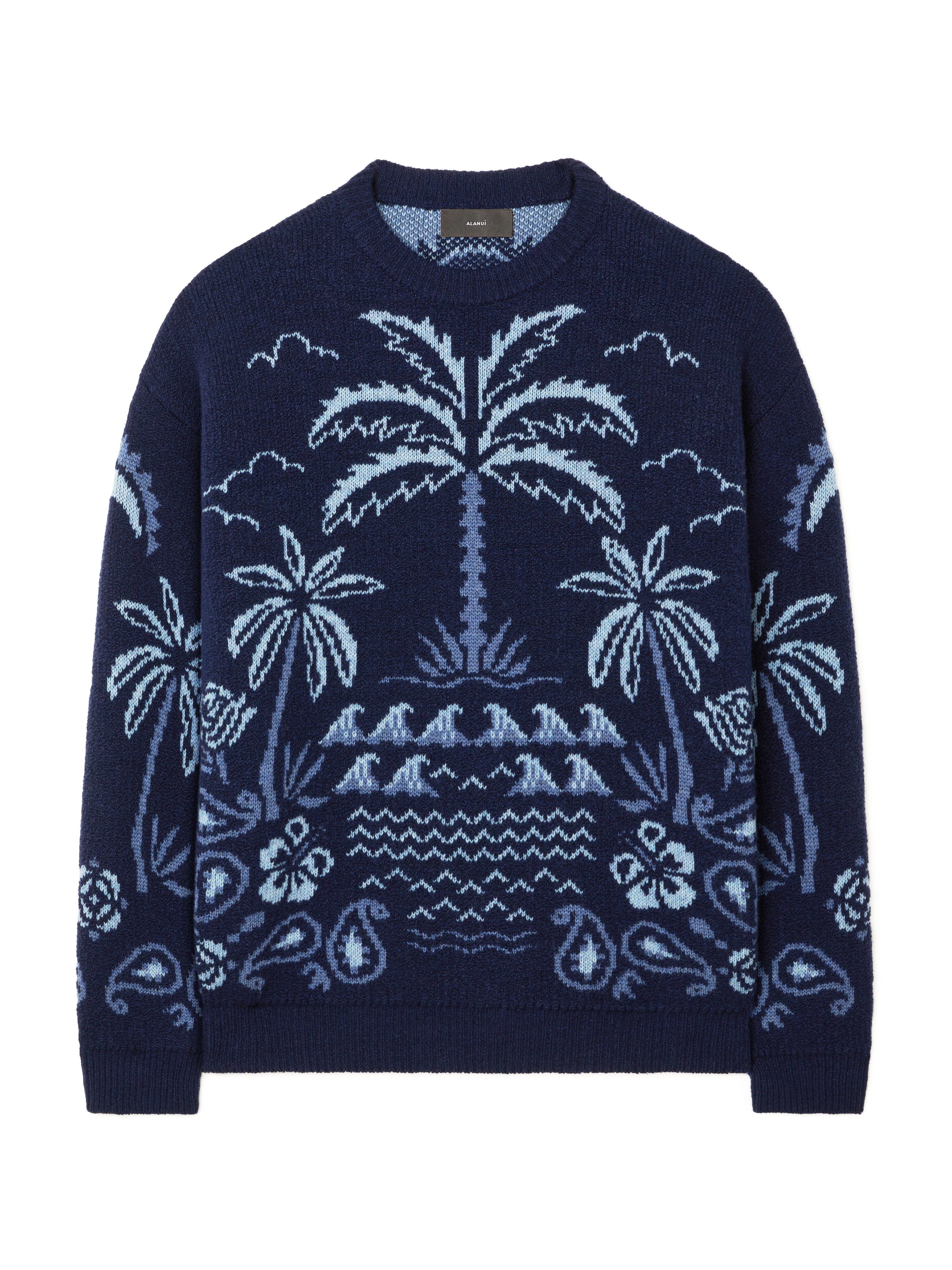 Alanui Glimpse Of Eden Sweater Midnight-Denim LMHE033E25KNI001