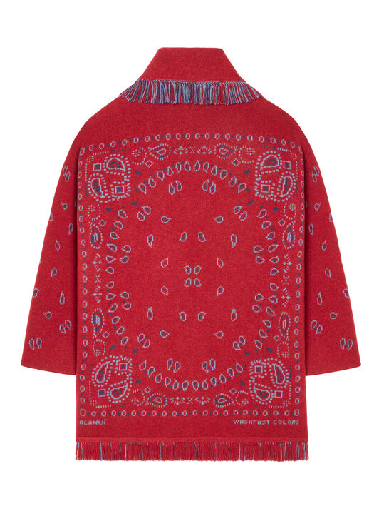 Alanui Bandana Jacquard Cardigan Ruby-Multicolor LWHB064E25KNI001