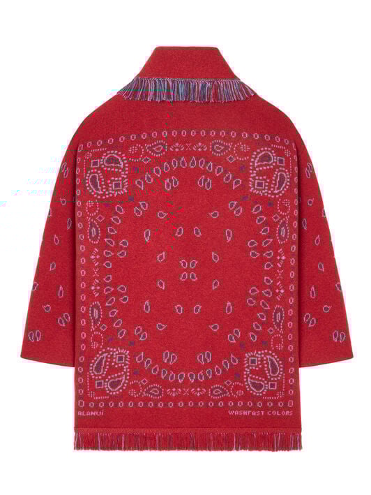 Alanui Bandana Jacquard Cardigan Ruby-Multicolor LWHB064E25KNI001 Alanui Bandana Jacquard Cardigan Ruby-Multicolor LWHB064E25KNI001
