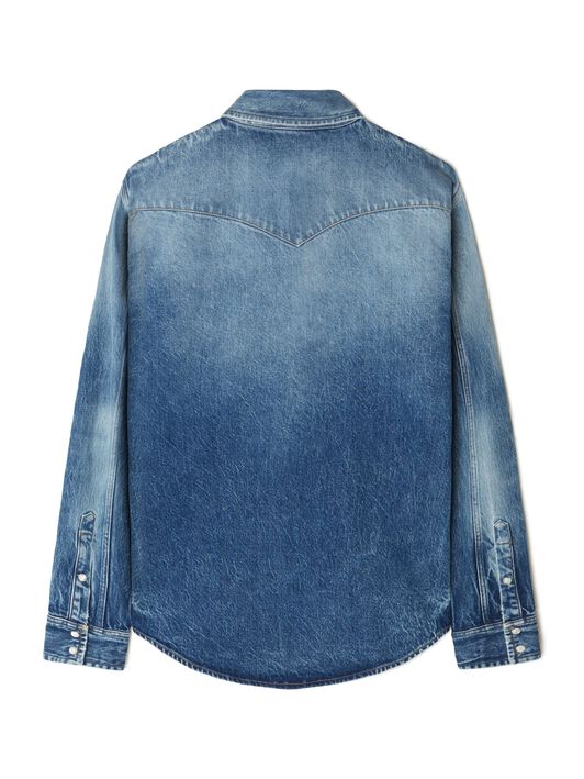 Alanui Medium Wash Denim Shirt Medium Wash Blue Denim LMYD007R25DEN002