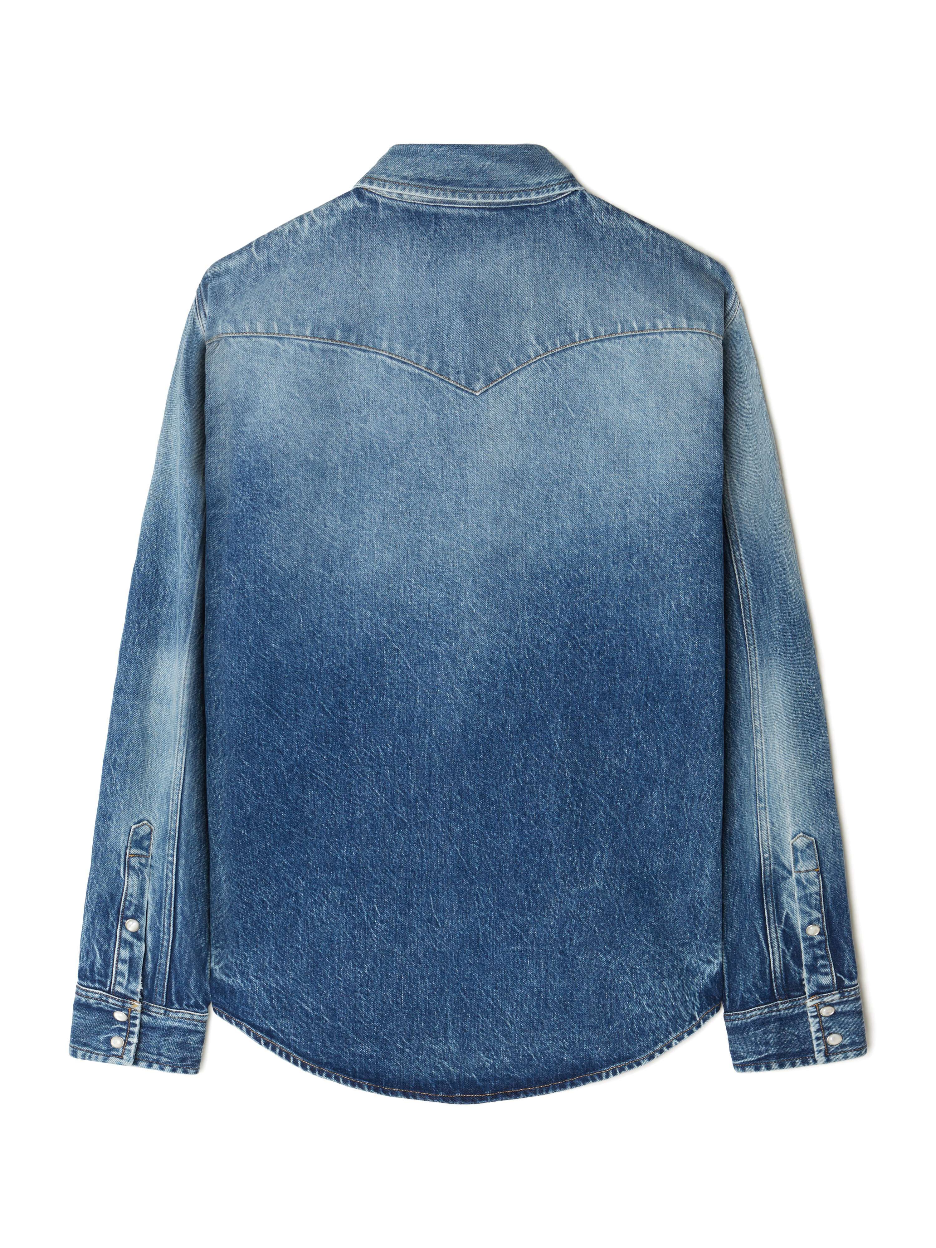 Alanui Medium Wash Denim Shirt Medium Wash Blue Denim LMYD007R25DEN002