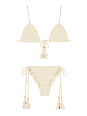 Alanui Sea Nomad Crochet Bikini Chalk