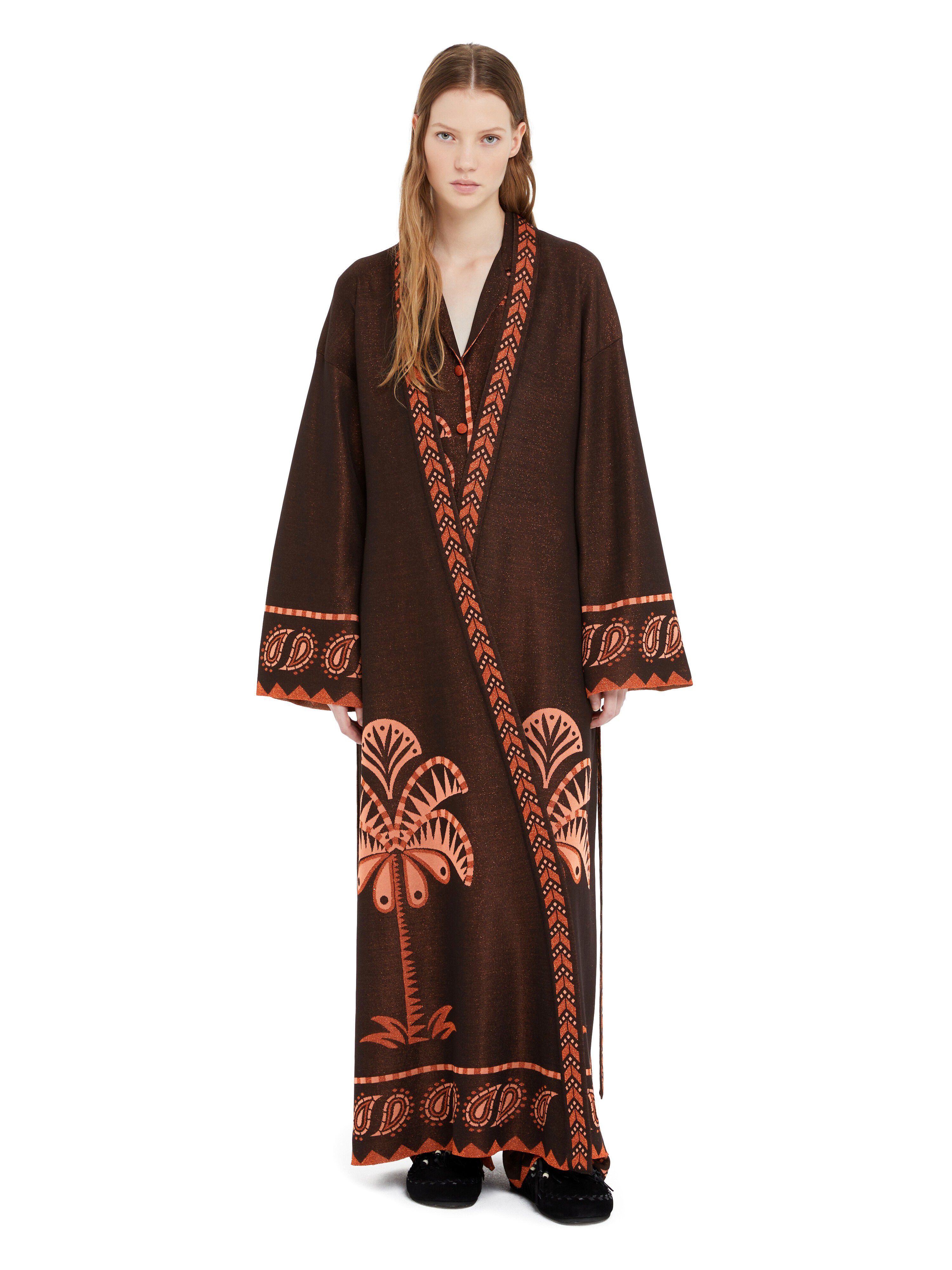 Alanui Wild Wonder Foulard Kimono Black-Terracotta LWHC001R25KNI001