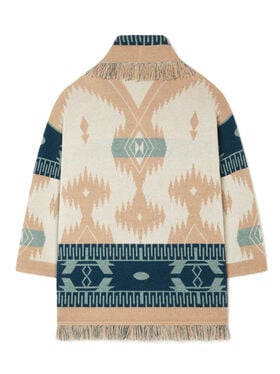 Alanui Icon Jacquard Cardigan Chalk-Sand