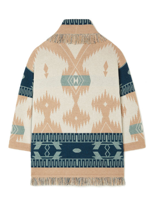 Alanui Icon Jacquard Cardigan Chalk-Sand LWHB064R26KNI026