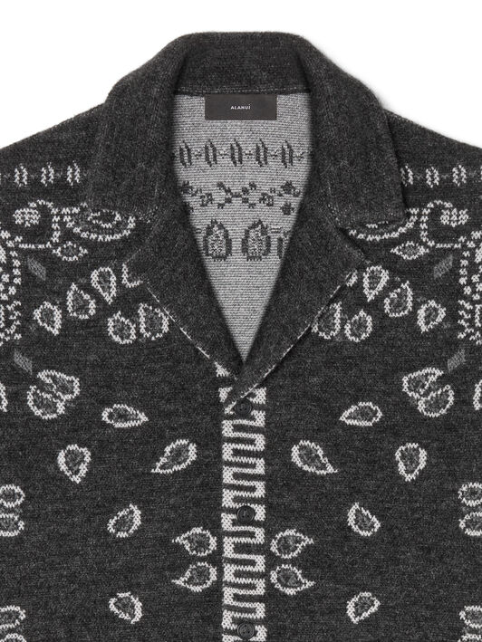 Alanui Bandana Jacquard Shirt Charcoal-Multicolor LMHY005E25KNI001