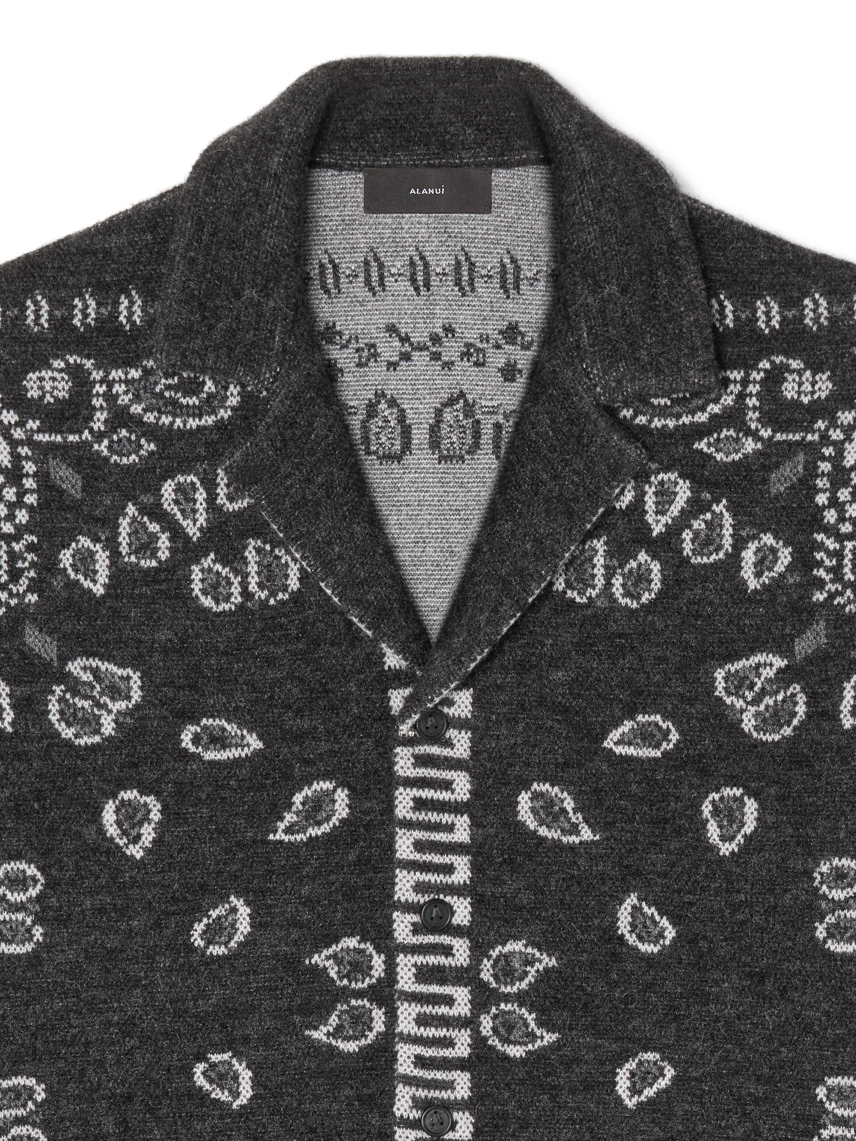 Alanui Bandana Jacquard Shirt Charcoal-Multicolor LMHY005E25KNI001