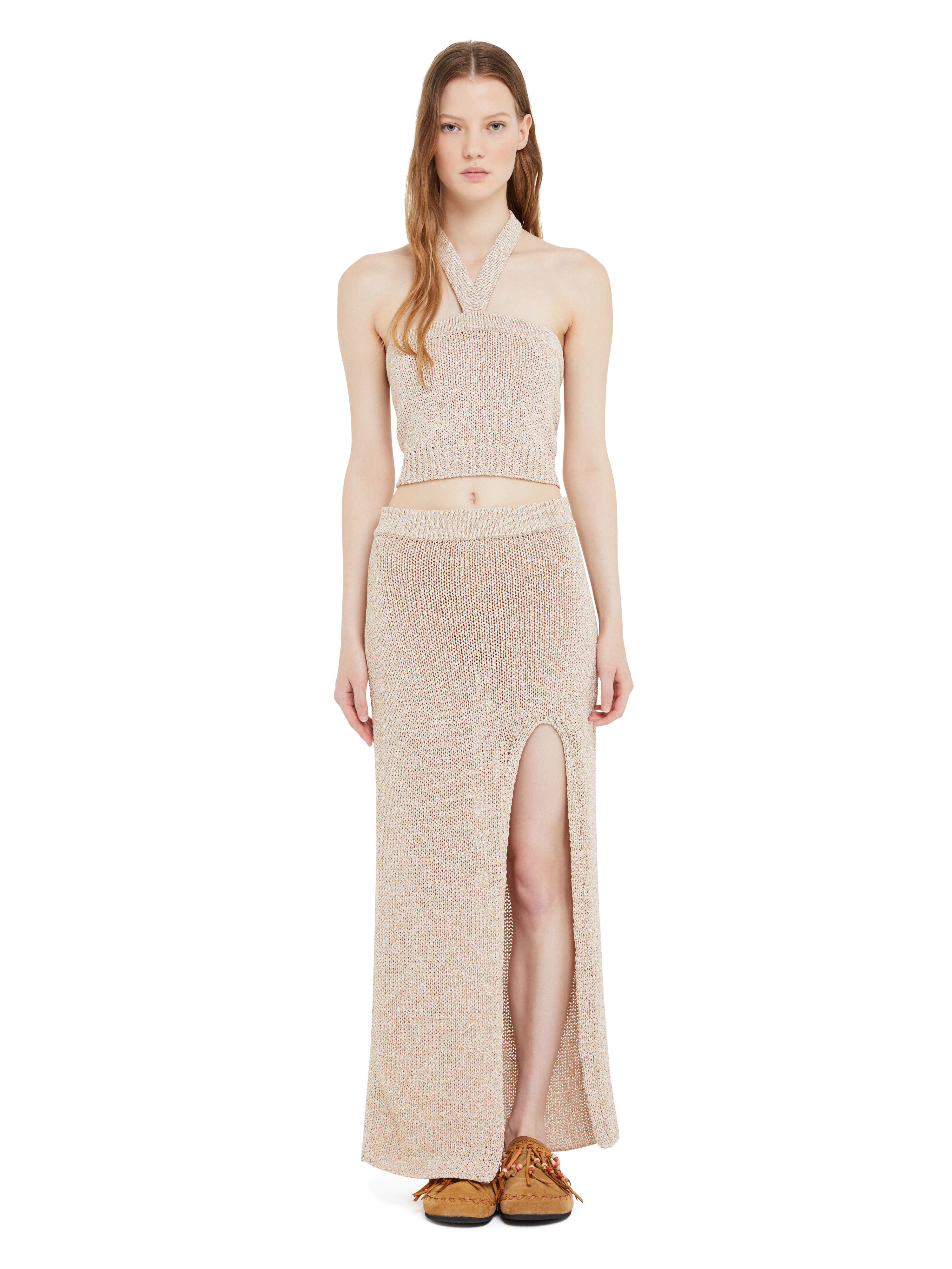 Alanui Shady Beach Top Almond LWHT00AR25KNI002