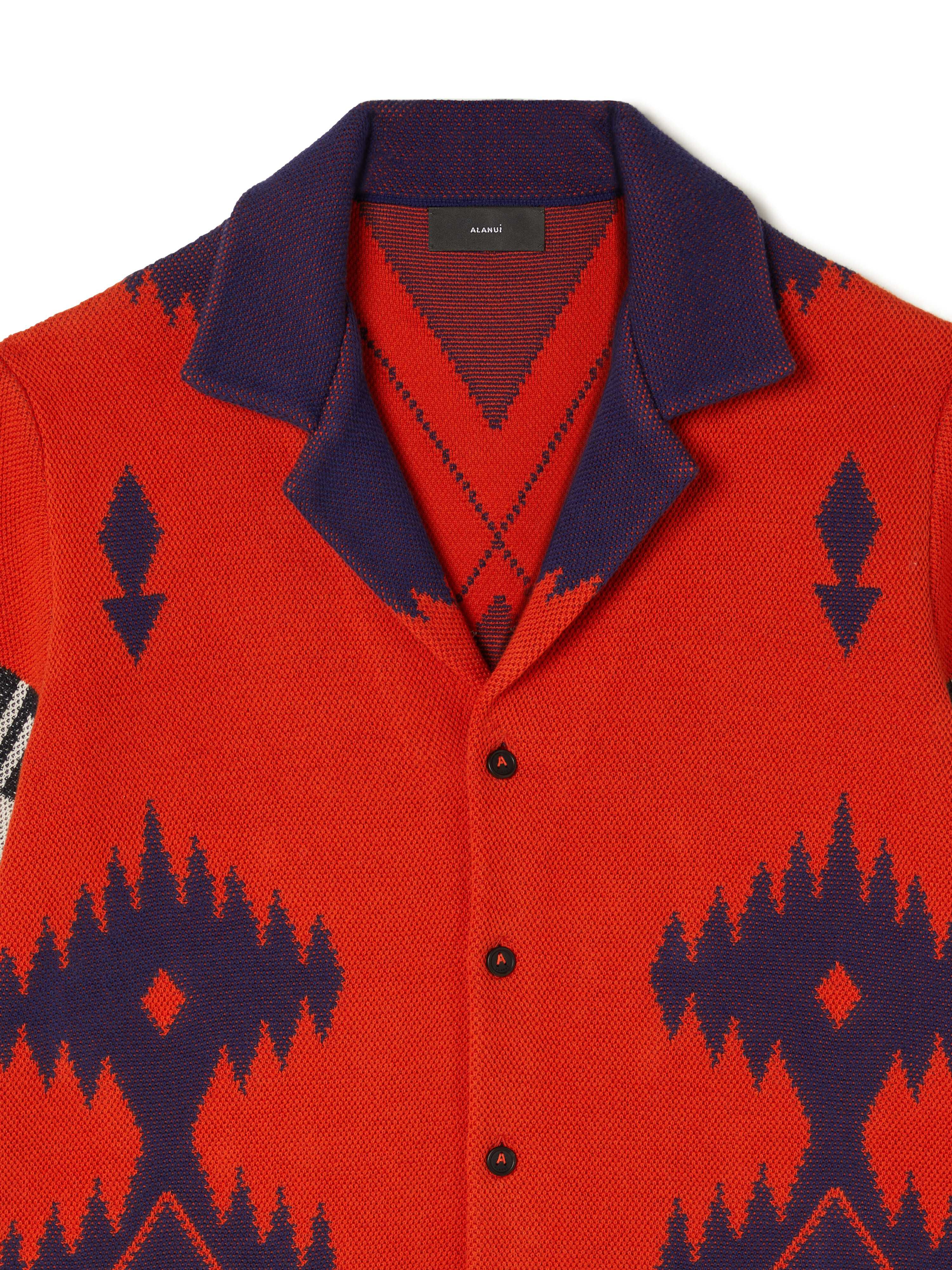 Alanui Cotton Piquet Icon Shirt Furnace-Indigo LMHY001R25KNI002