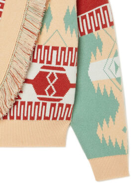 Alanui Icon Jacquard Cardi-Bomber Parrot-Peach