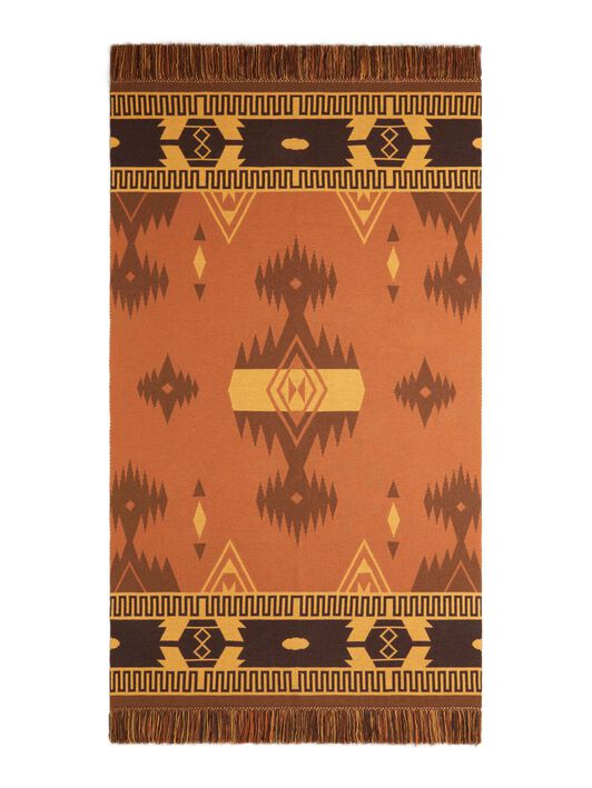 Alanui Icon Jacquard Blanket Tamarind-Castagno LWRO002E24KNI001