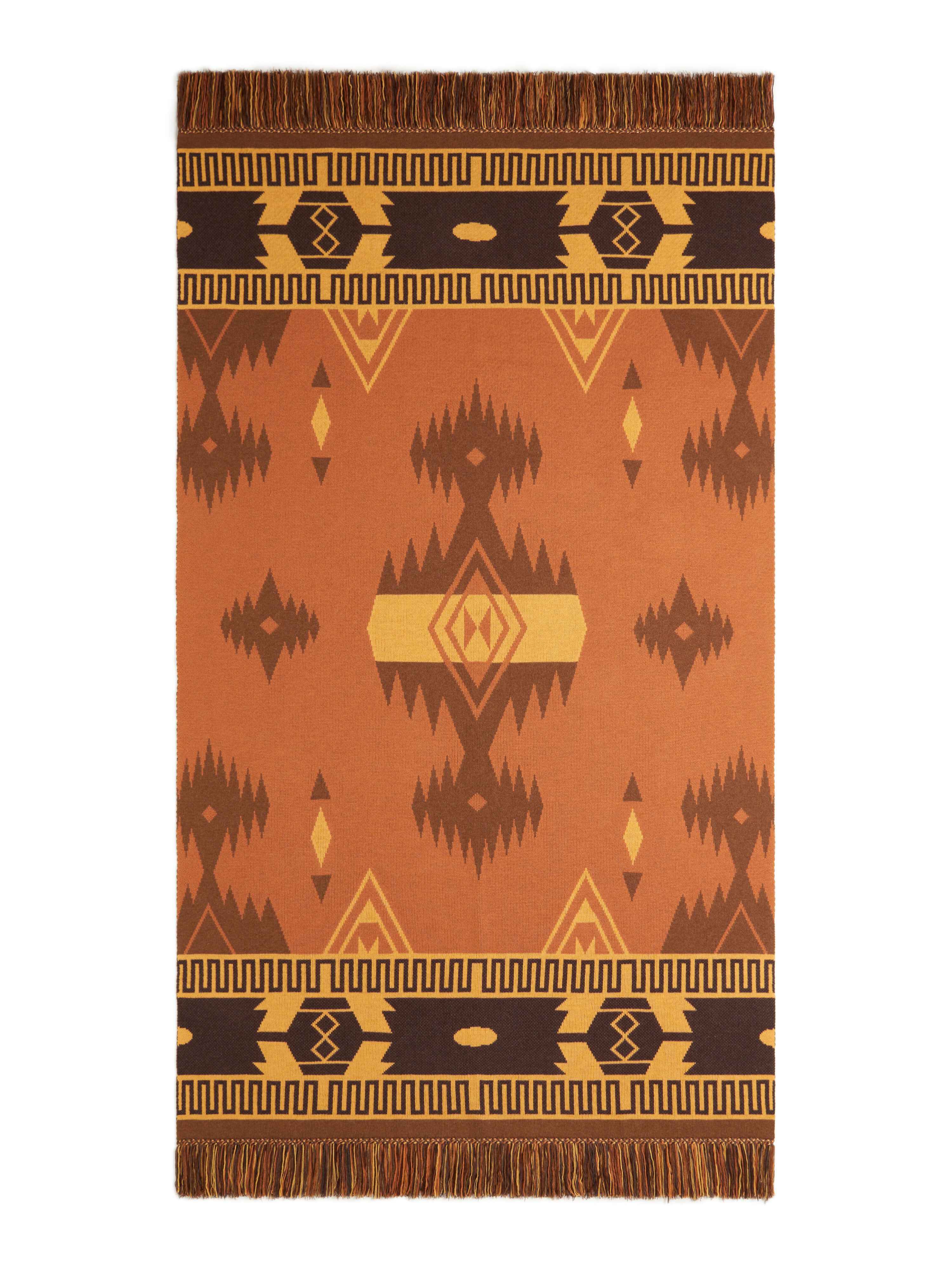 Alanui Icon Jacquard Blanket Tamarind-Castagno LWRO002E24KNI001