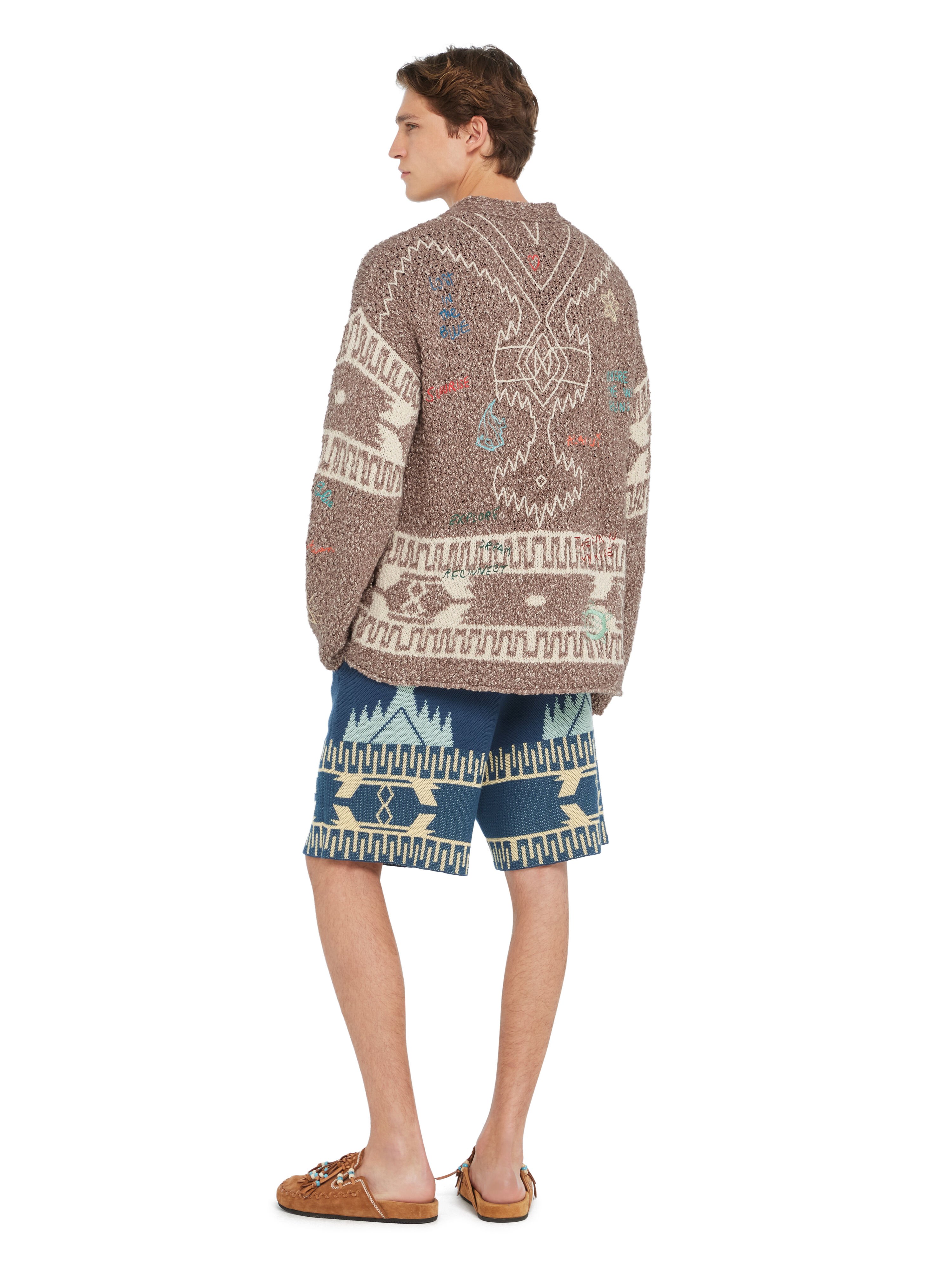 Alanui Written By The Ocean Cardigan Cocoa Delight-Multicolor LMHB027R26KNI004 Alanui Written By The Ocean Cardigan Cocoa Delight-Multicolor LMHB027R26KNI004