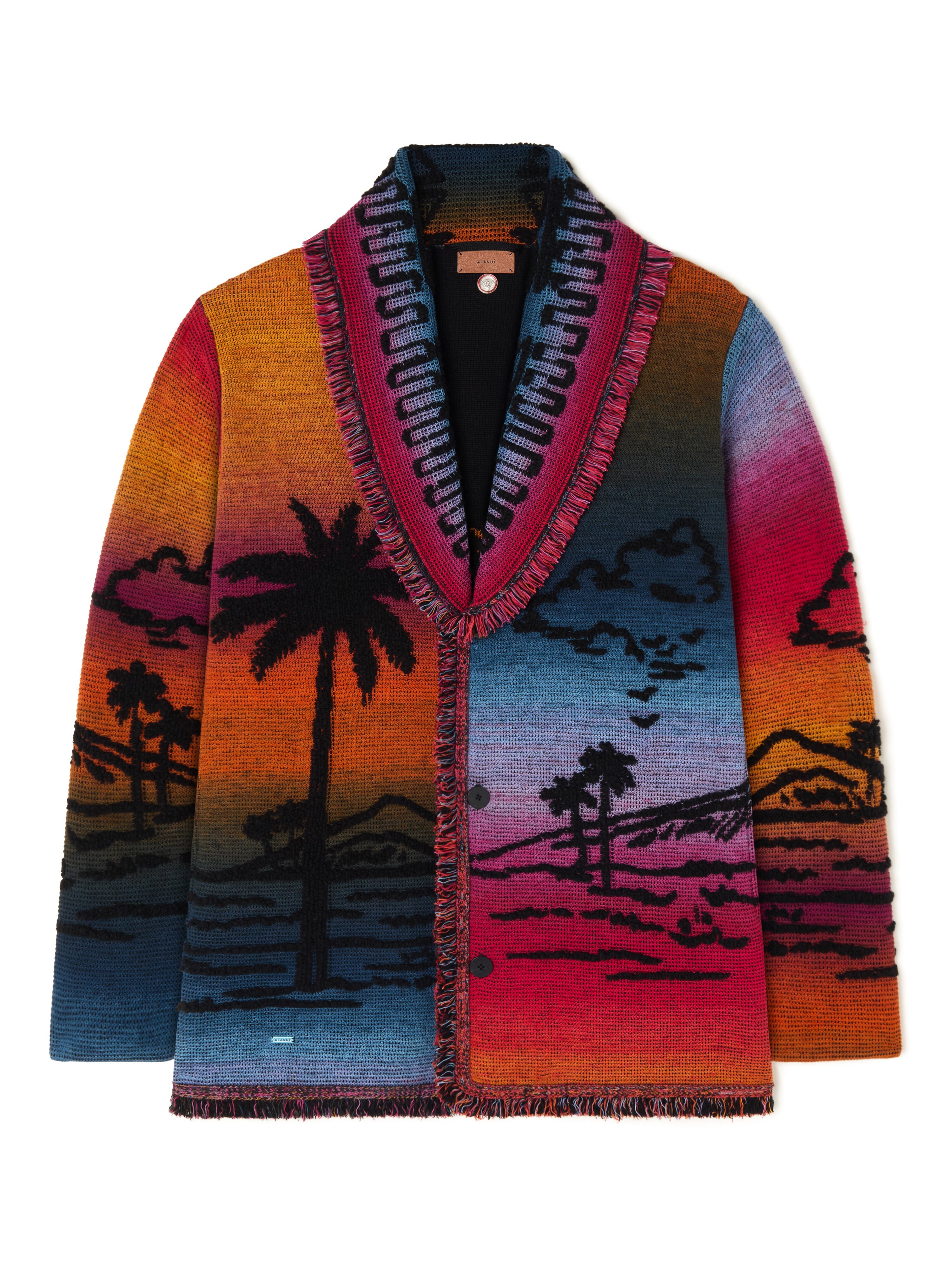 Alanui Sunset Stories Cardigan Black-Multicolor LMHB039R26KNI002 Alanui Sunset Stories Cardigan Black-Multicolor LMHB039R26KNI002