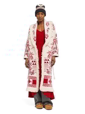Alanui Glimpse Of Eden Coat Chalk-Ruby LWHQ003E25KNI002