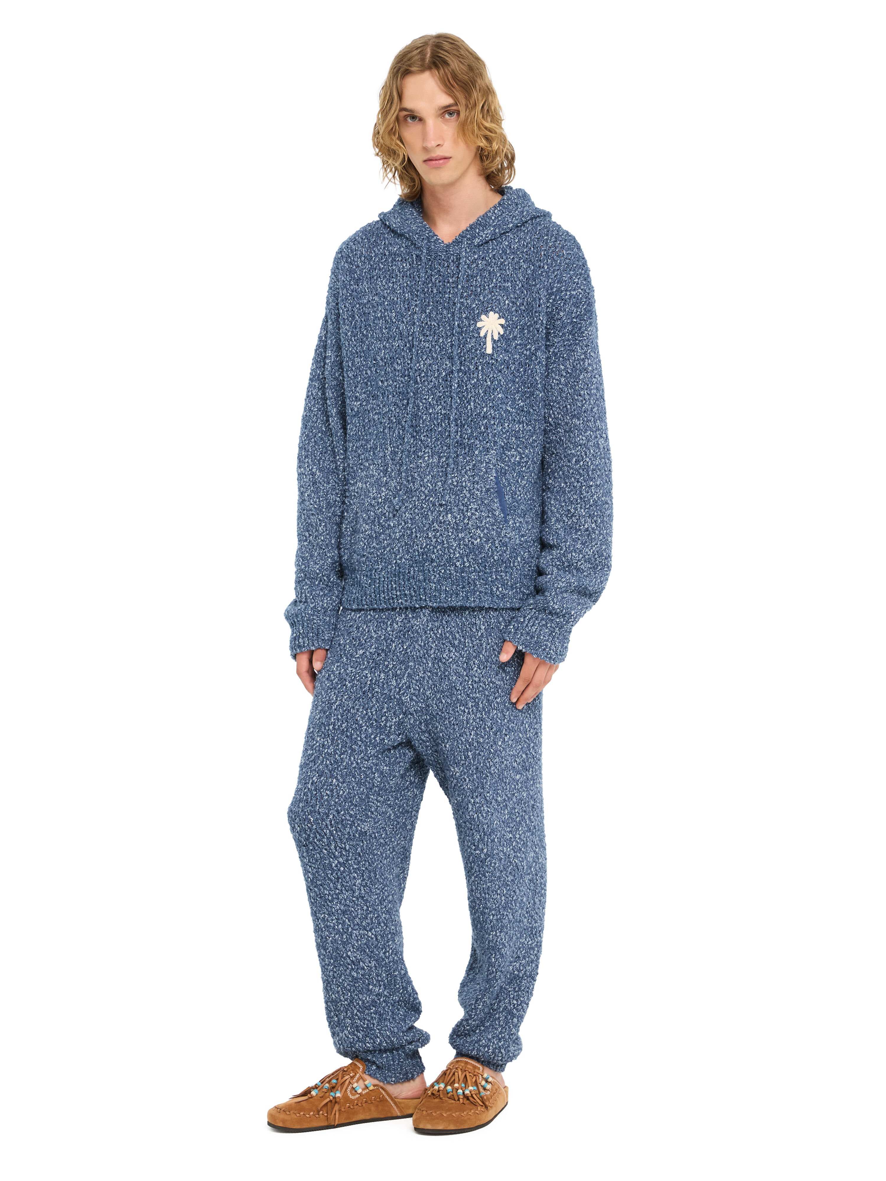 Alanui Written By The Ocean Hoodie Denim Blue LMHU003R26KNI001