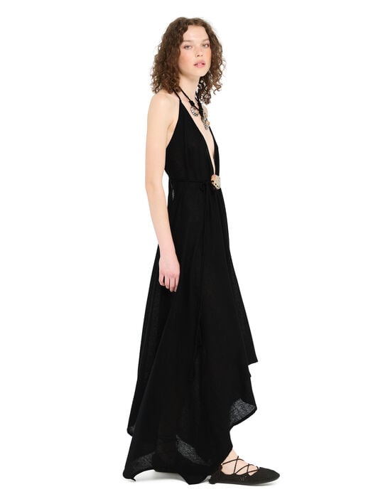 Alanui Mermaid Inside Dress Black LWHI048R26KNI001