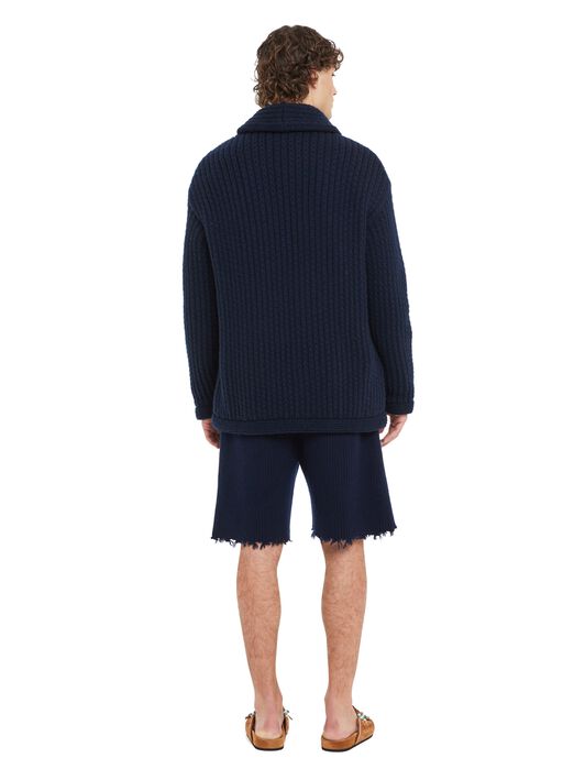 Alanui Alanui Finest Cardigan Deep Blue LMHB037R25KNI001
