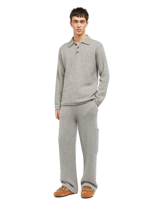 Alanui Alanui Finest Polo Coco Grey LMHV003E25KNI001 Alanui Alanui Finest Polo Coco Grey LMHV003E25KNI001