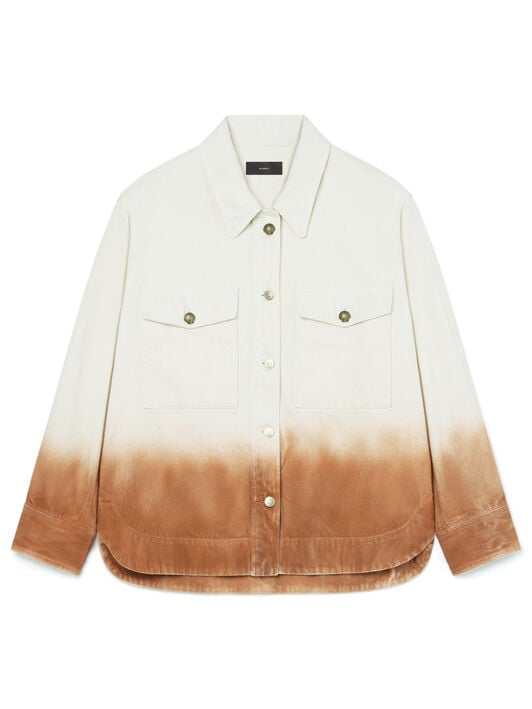 Alanui Shades Of Eden Denim Overshirt Raw Denim-Red Earth LWYD004R26DEN003