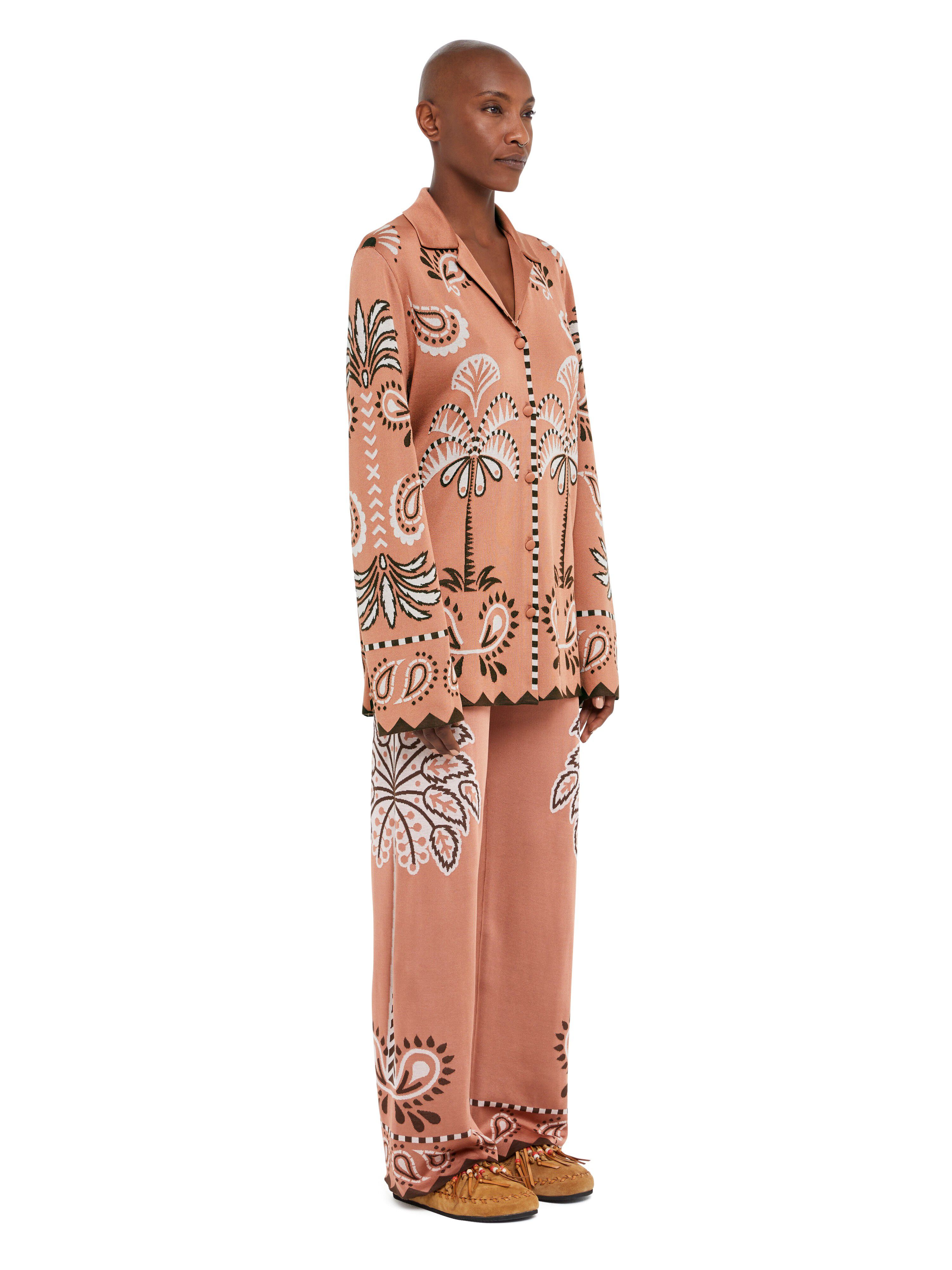 Alanui Wild Wonder Foulard Shirt Terracotta-Peach LWHY001R25KNI002