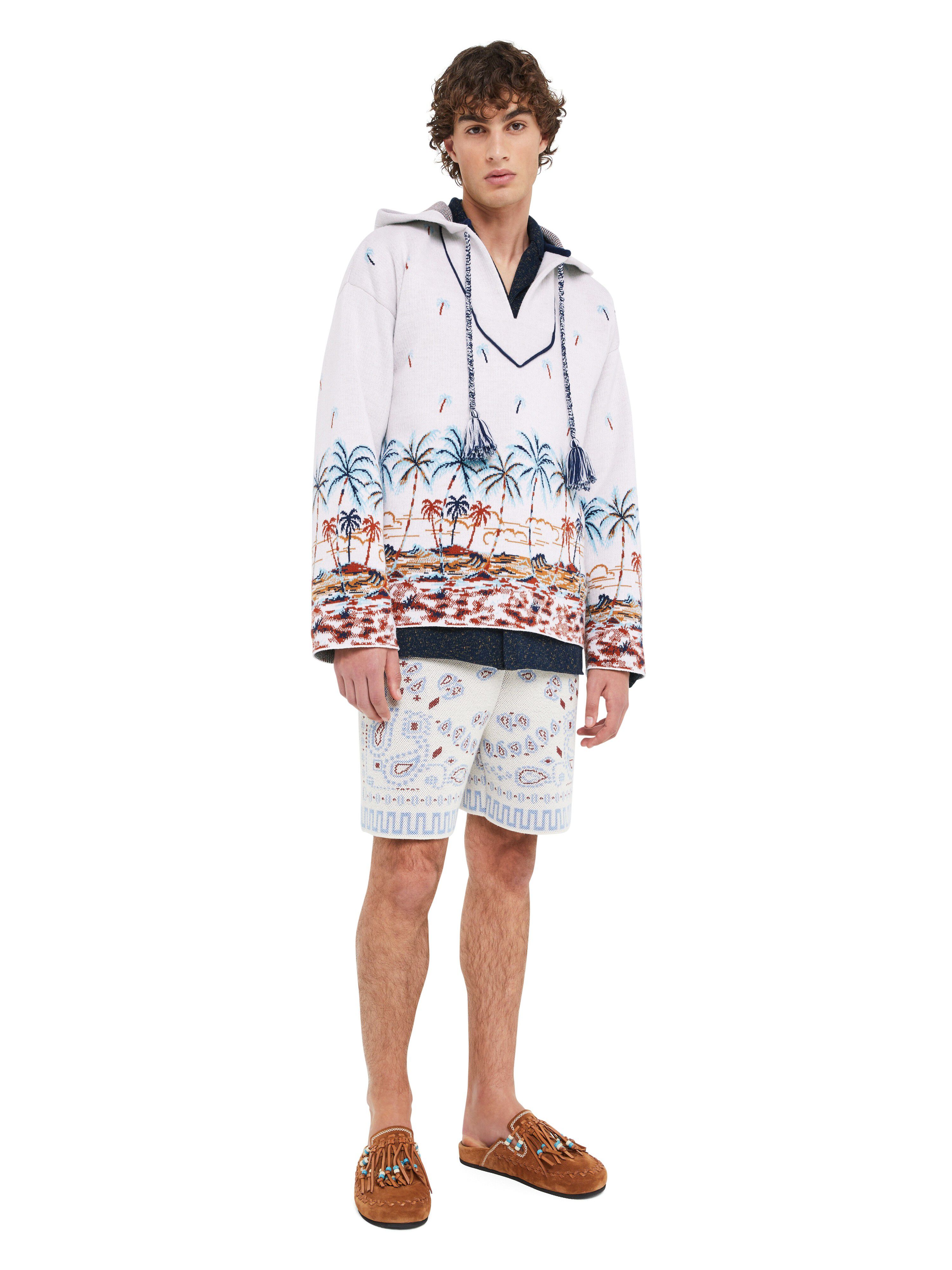 Alanui The Tale Of Hawaiian Hoodie Chalk-Sky Blue LMHU001R25KNI001