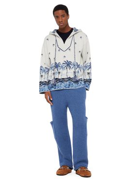 Alanui The Tale Of A Hawaiian Hoodie Chalk-Sky Blue LMHU001R25KNI001