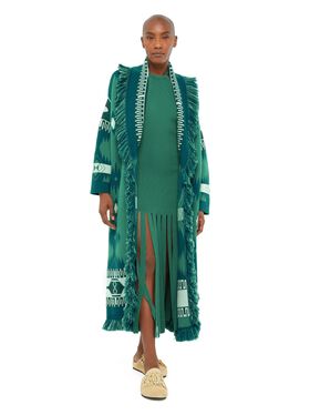 Alanui Icon Jacquard Coat Replica Blue LWEH001R25FAB001