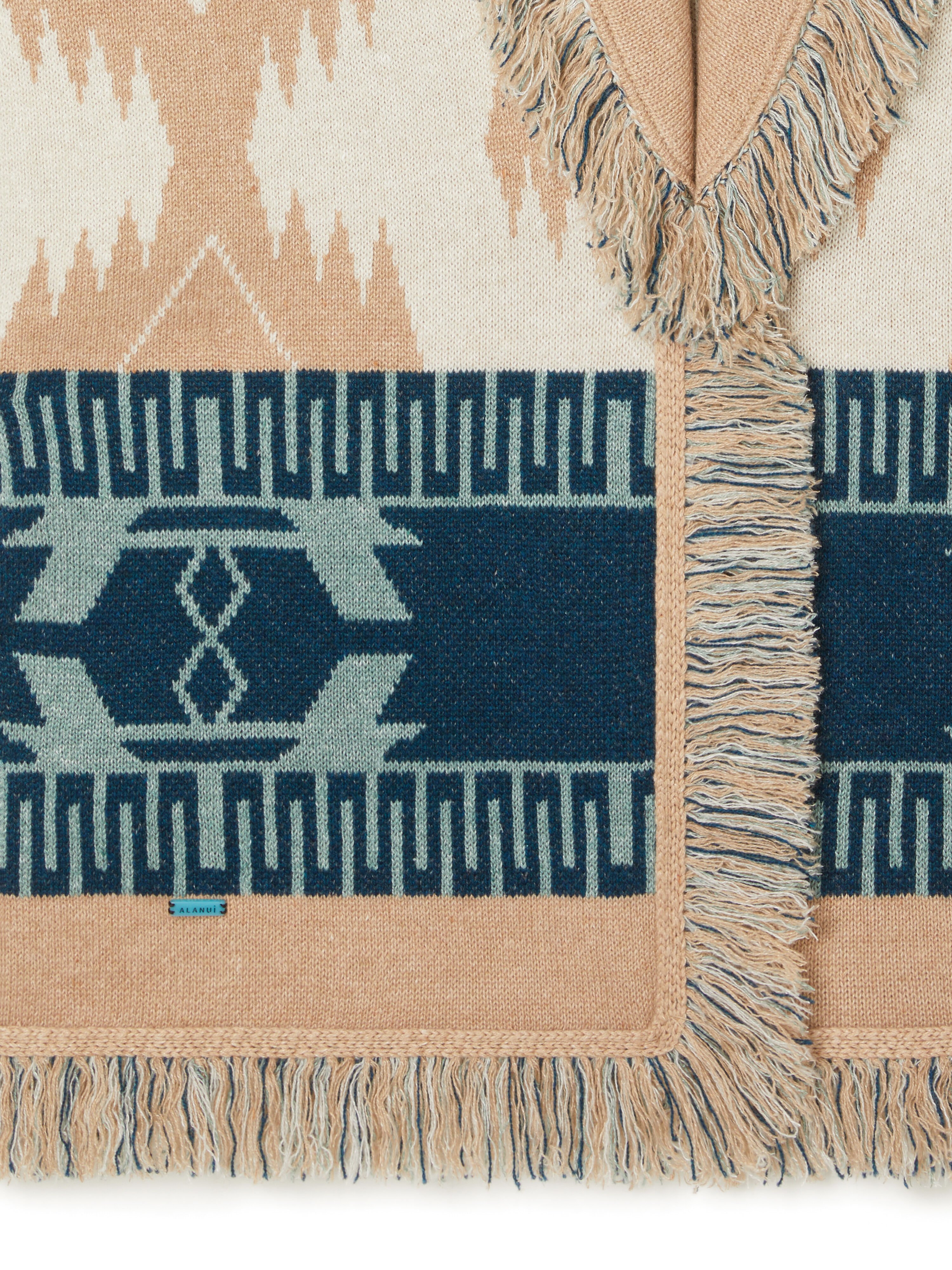 Alanui Icon Jacquard Cardigan Chalk-Sand LWHB064R26KNI026