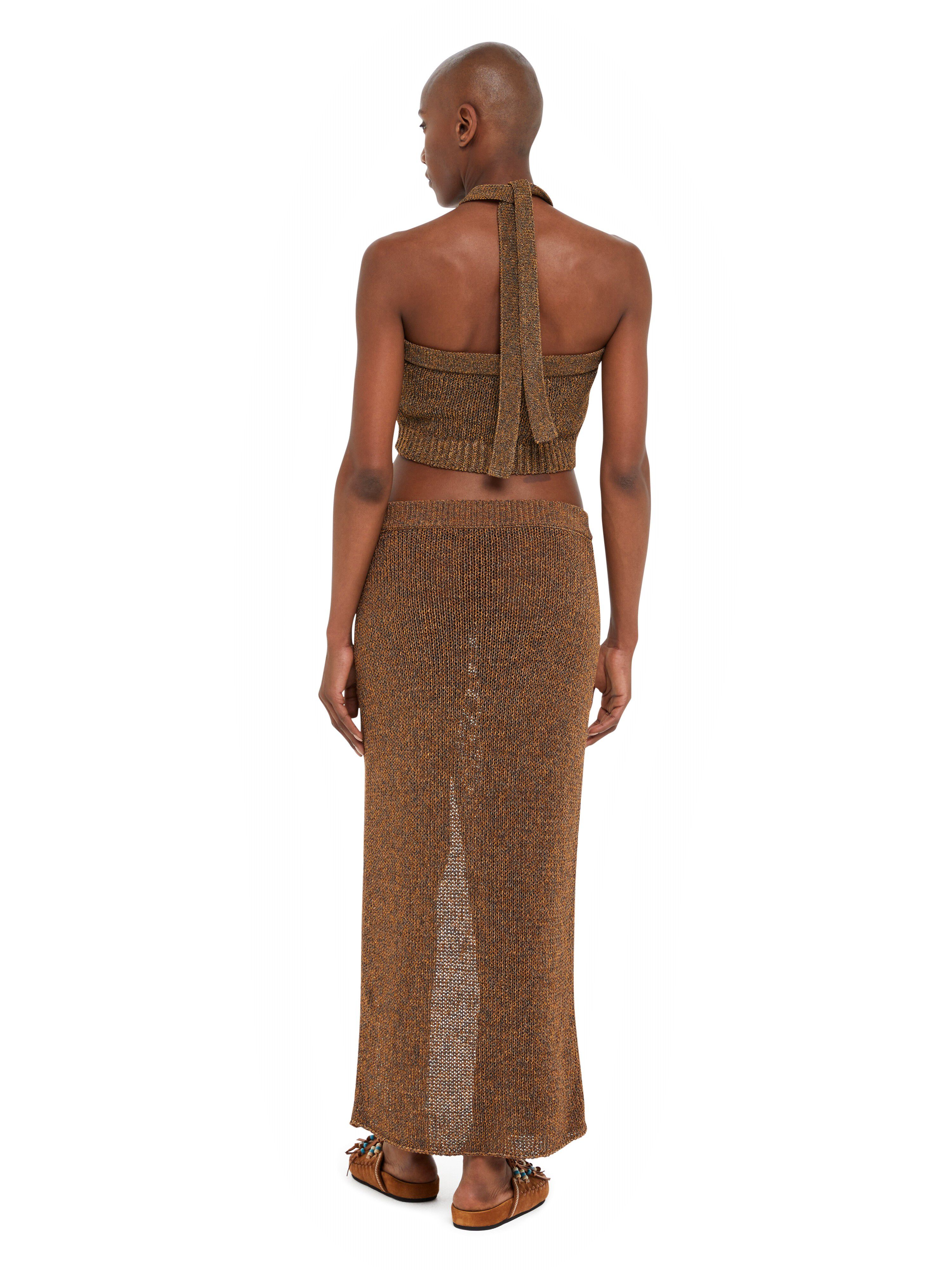 Alanui Shady Beach Top Pecan LWHT00AR25KNI002