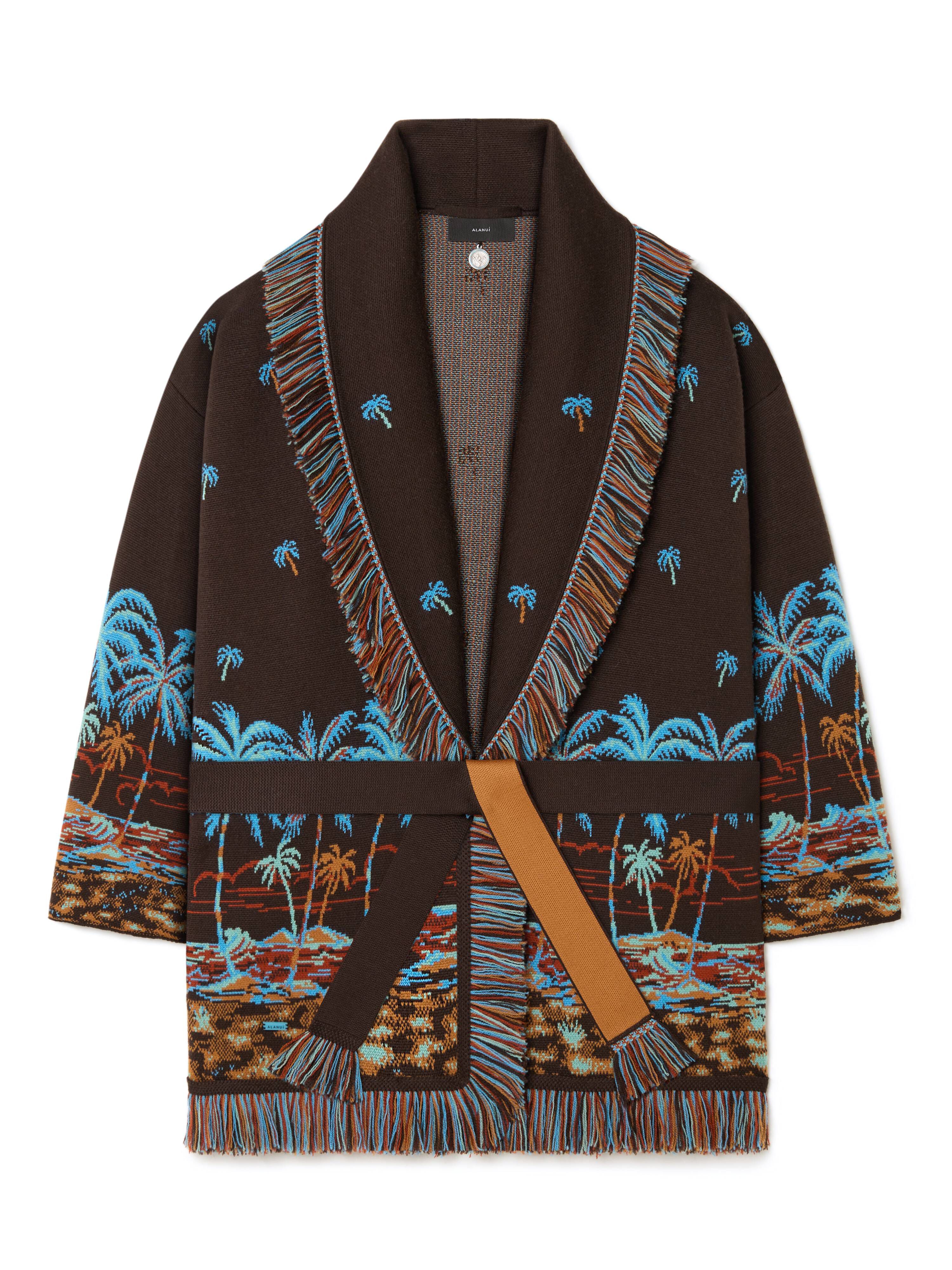 Alanui The Tale Of Hawaiian Cardigan Coffee-Linseed LWHB064R25KNI002