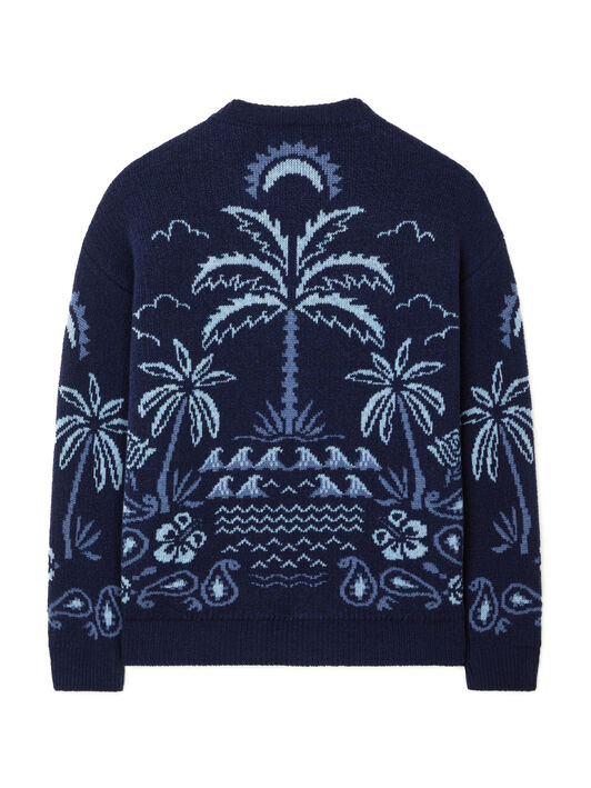 Alanui Glimpse Of Eden Sweater Midnight-Denim LMHE033E25KNI001